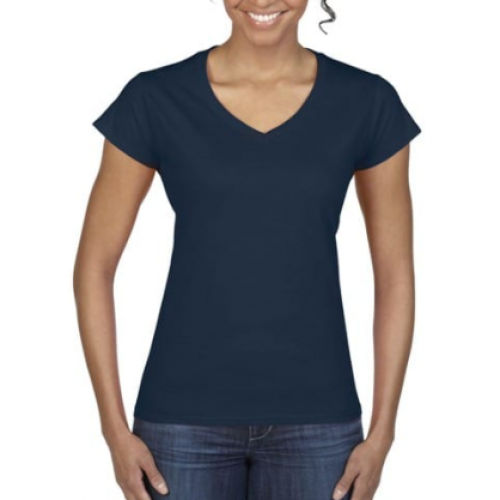 Shirt dames met korte mouwen V-hals
